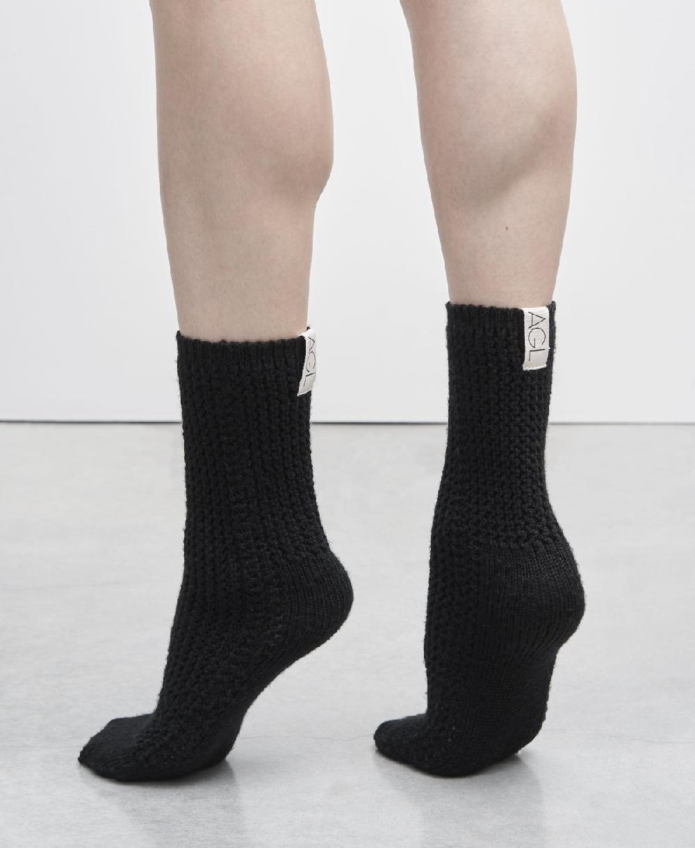 Agl Calze di lana Nero SOCK Pezzi Unici