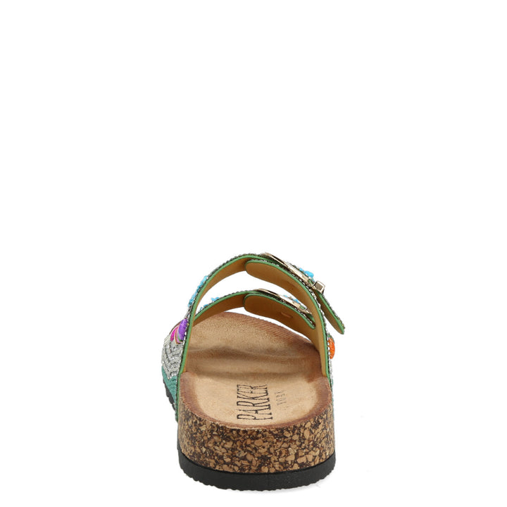 Uma Parker Sandali Doppia Fibbia Green 10.01.24PGR Affare Del Giorno