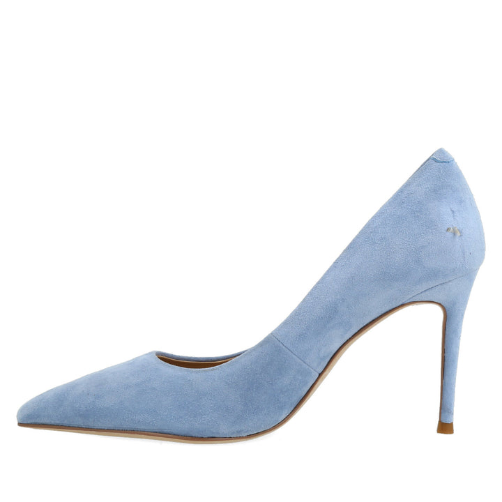 Uma Parker Decollete in Camoscio Light Blu In Saldo