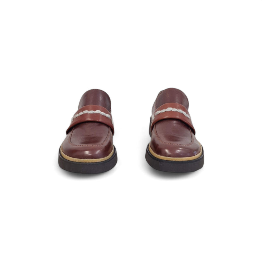 Viola Ricci Alice - Mocassino pelle mogano - rhum Moda