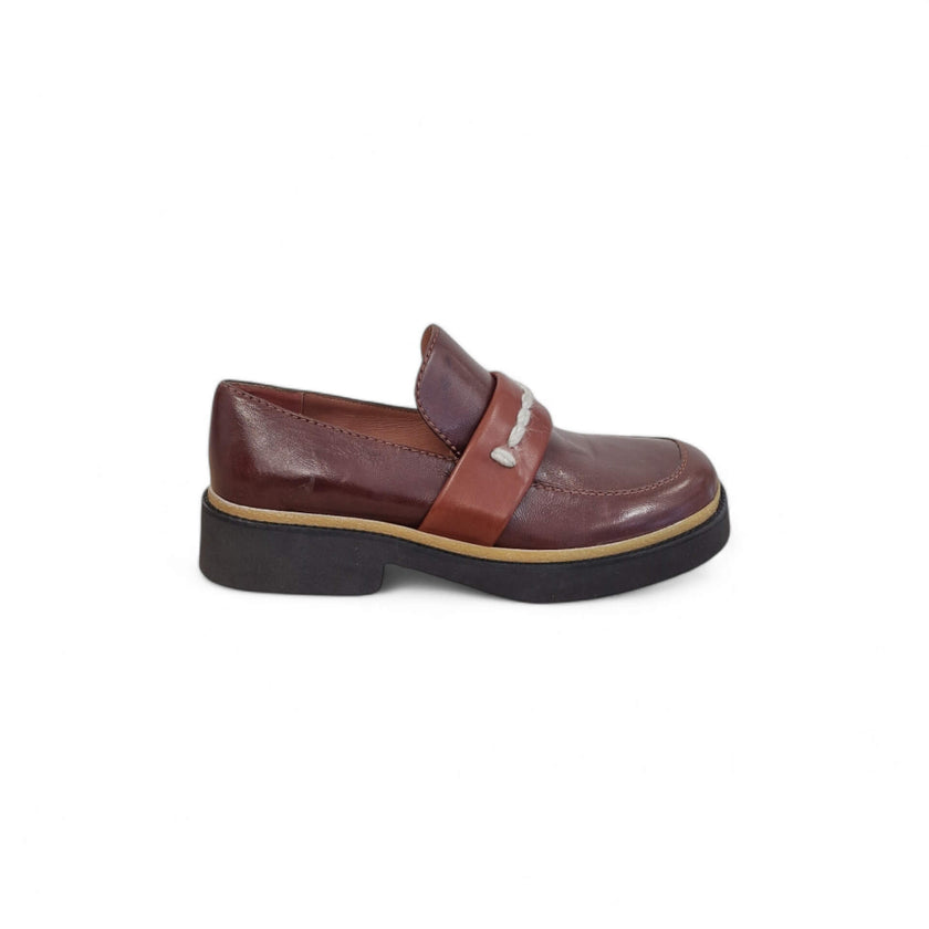 Viola Ricci Alice - Mocassino pelle mogano - rhum Moda