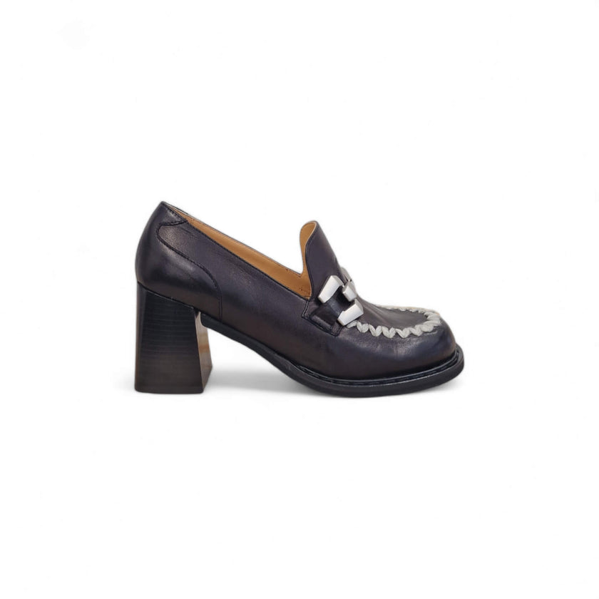 Viola Ricci Carla - Mocassino con tacco - nero Italy