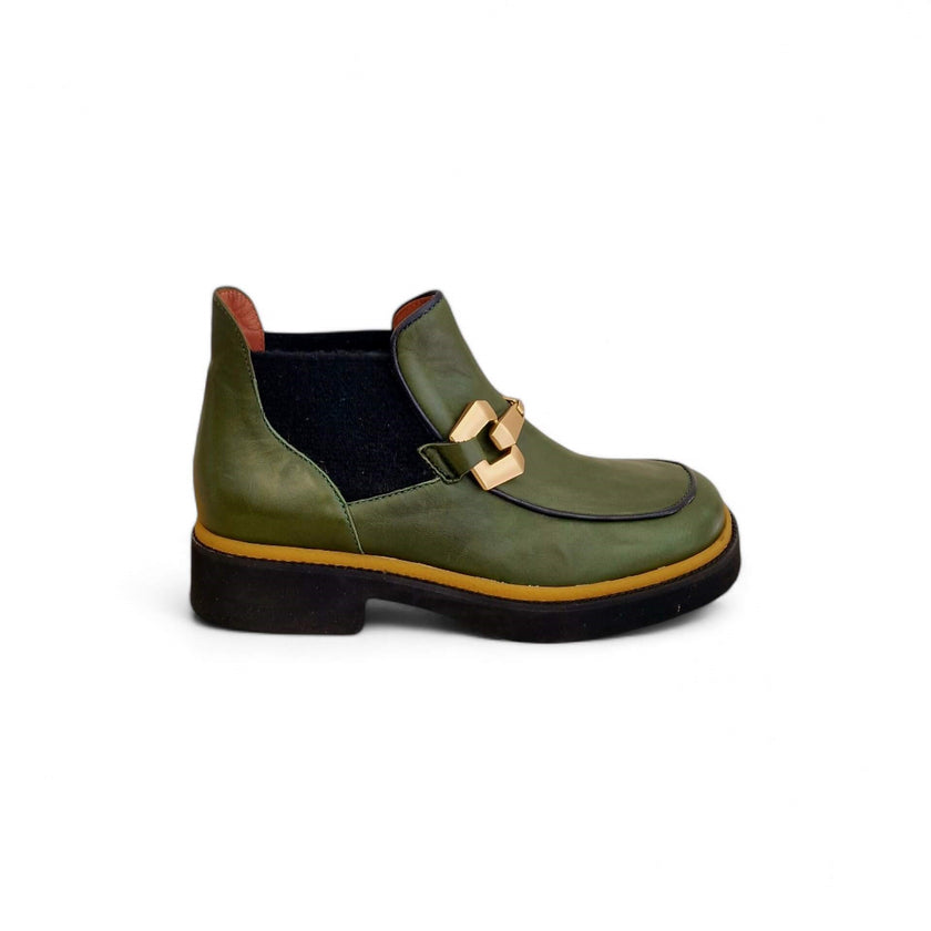 Viola Ricci Alice - Stivaletto beatles pelle verde 2025