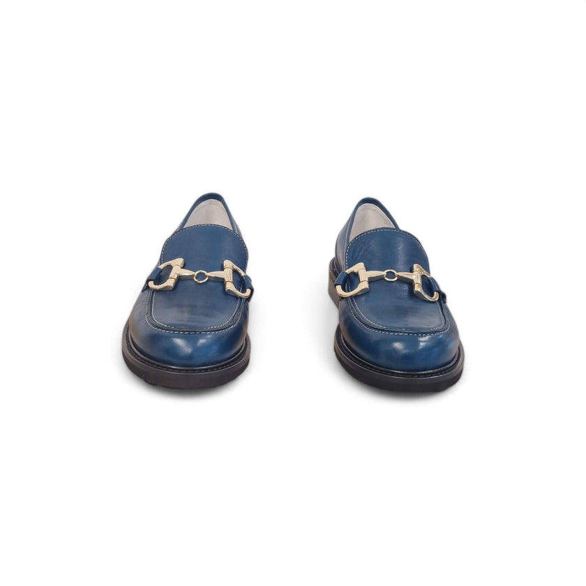 Viola Ricci Gaia - Mocassino nappa glove bleu' Nuovo