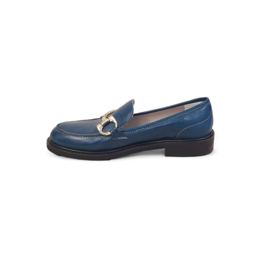 Viola Ricci Gaia - Mocassino nappa glove bleu' Nuovo