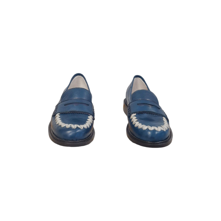 Viola Ricci Gaia - Mocassino nappa glove bleu' - lana Vendita