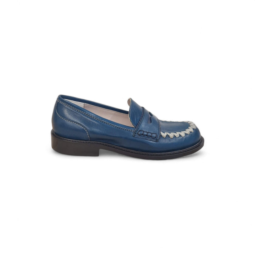 Viola Ricci Gaia - Mocassino nappa glove bleu' - lana Vendita