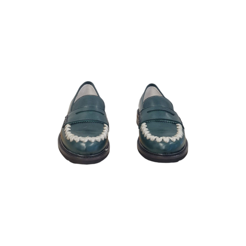 Viola Ricci Gaia - Mocassino nappa glove verde - lana Negozi Online