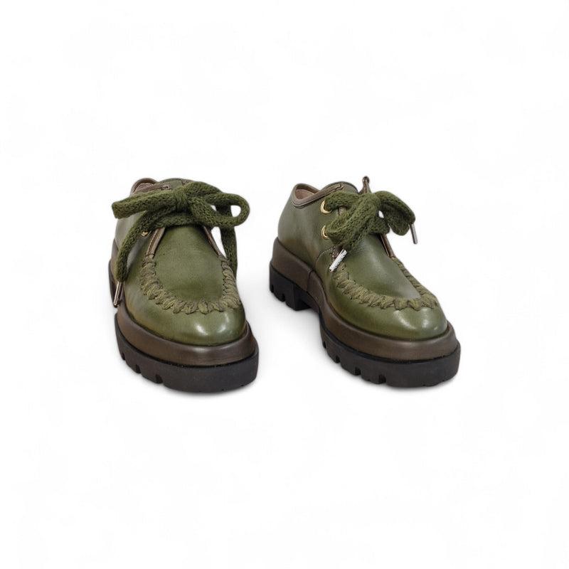 Viola Ricci Gio - Scarpa allacciata verde Novità