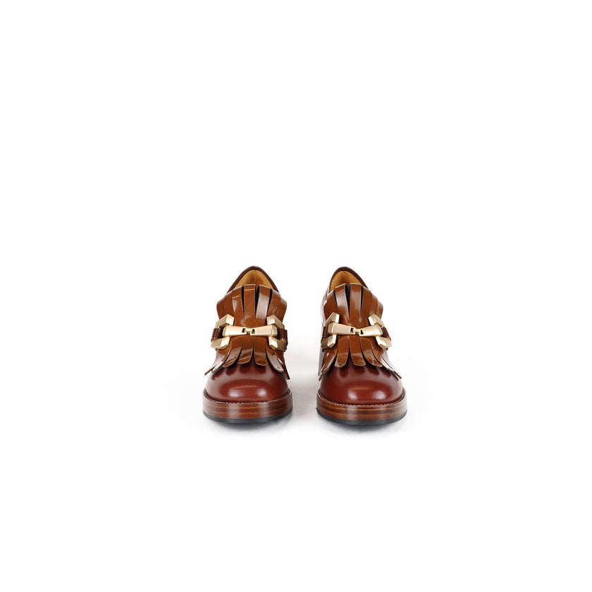 Viola Ricci Lya - Mocassino con tacco Rhum Saldi