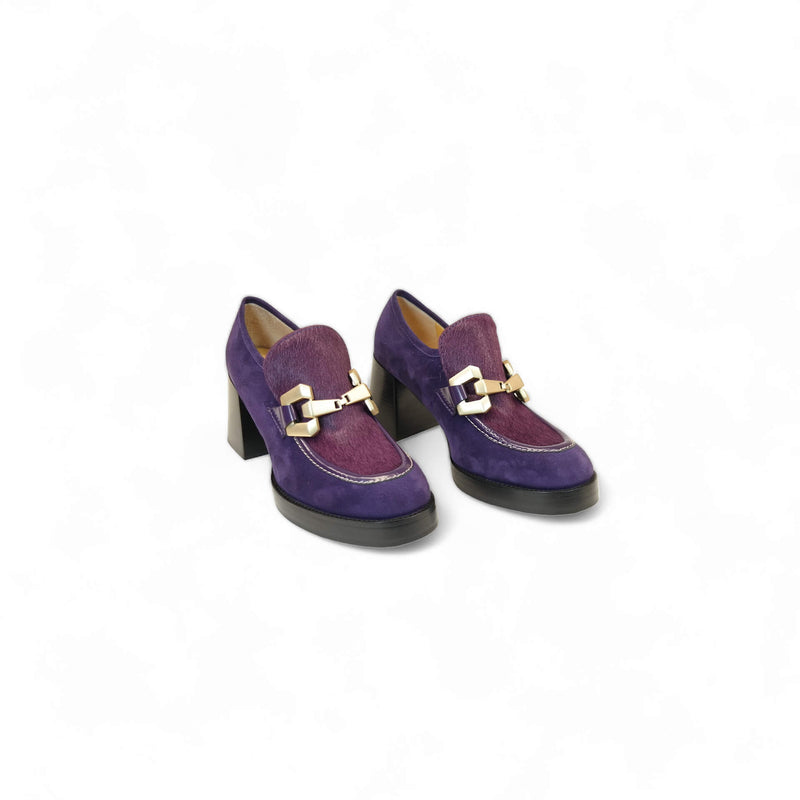 Viola Ricci Lya - Mocassino con tacco Viola Hotsell