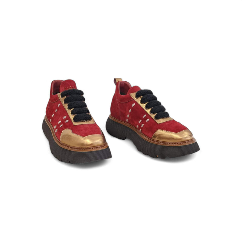 Viola Ricci Regina - pelle rosso garnet - kombat Saldi Di Fabbrica