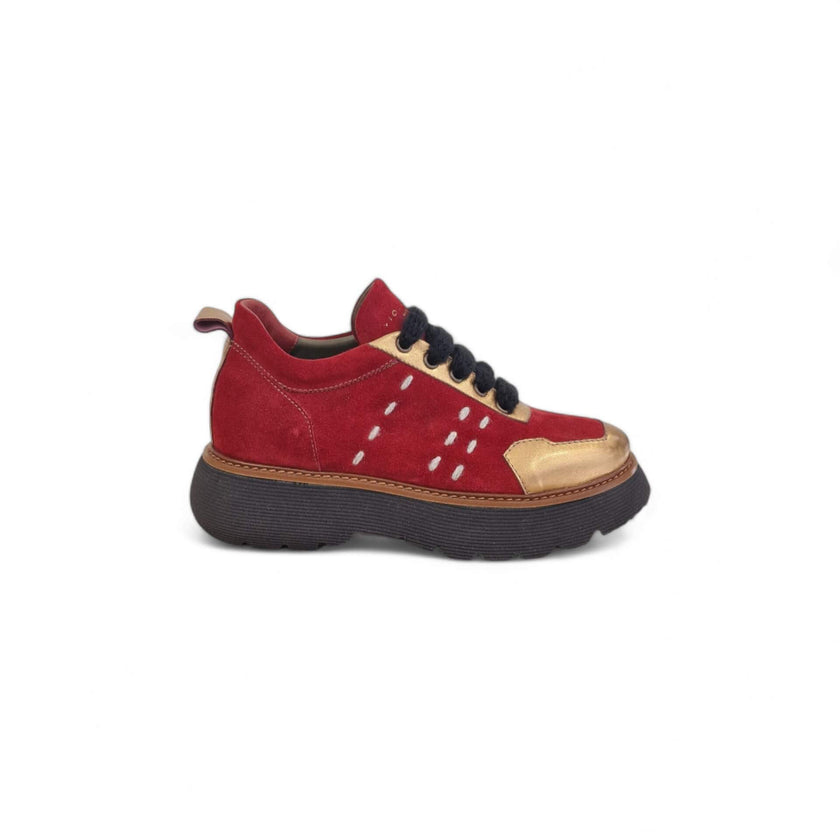Viola Ricci Regina - pelle rosso garnet - kombat Saldi Di Fabbrica