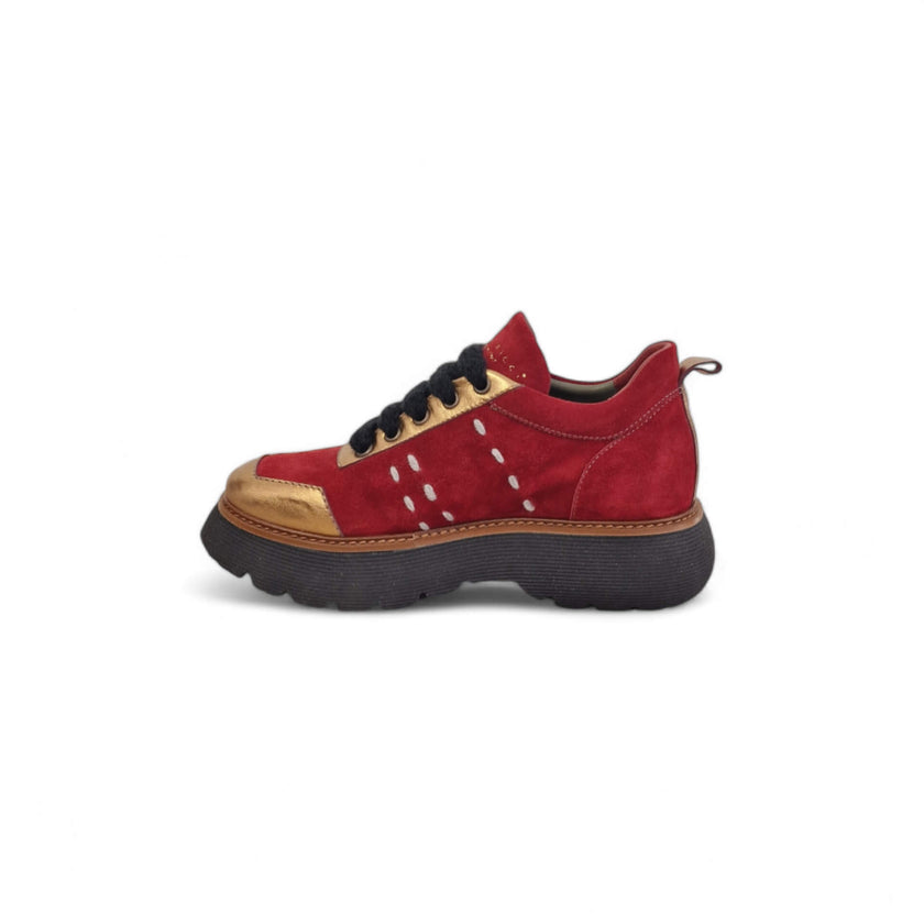 Viola Ricci Regina - pelle rosso garnet - kombat Saldi Di Fabbrica