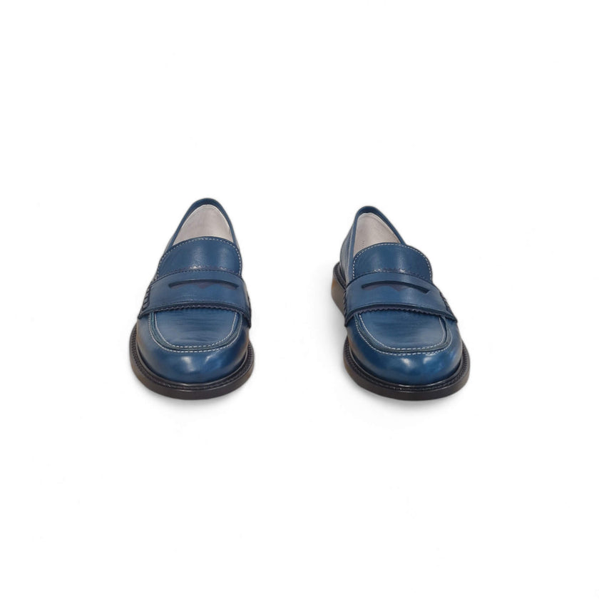 Viola Ricci Gaia - Mocassino nappa glove bleu' - basic Nuovo