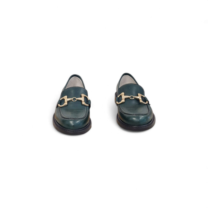 Viola Ricci Gaia - Mocassino nappa glove verde Pezzi Unici