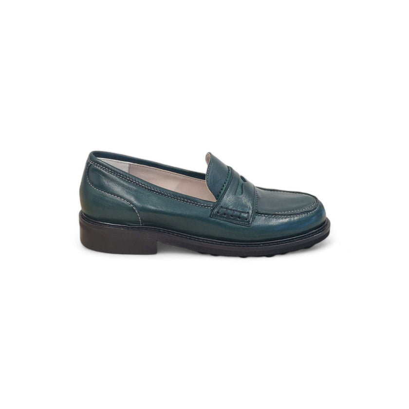 Viola Ricci Gaia - Mocassino nappa glove verde - basic Soddisfazione Garantita