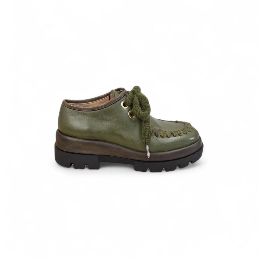 Viola Ricci Gio - Scarpa allacciata verde Sottocosto