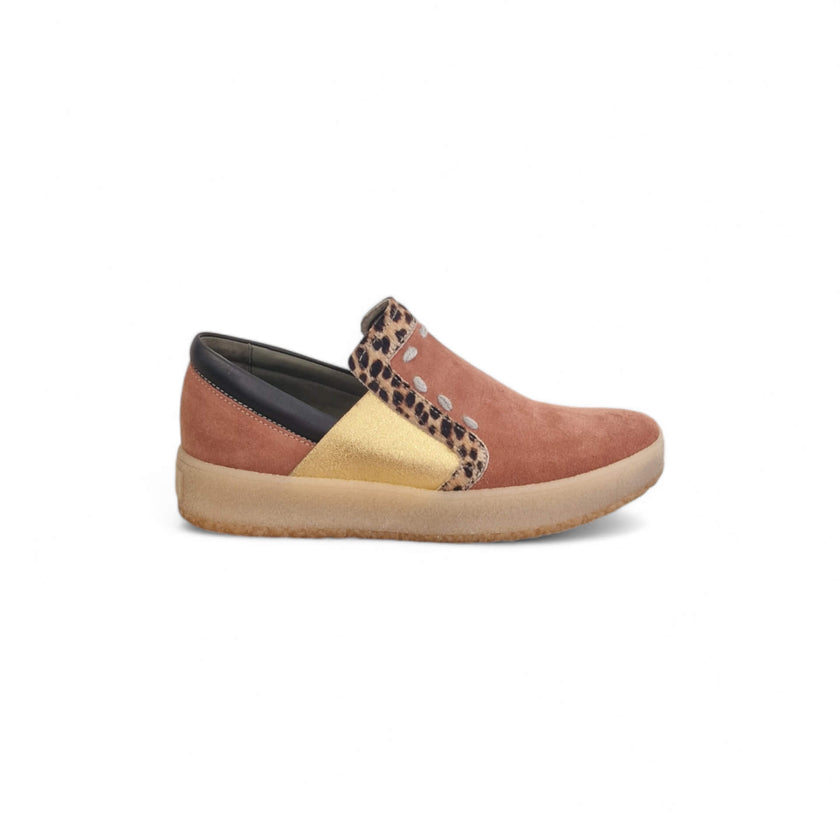Viola Ricci Regina - slip on in pelle rosa antico animalier - smith Offerta