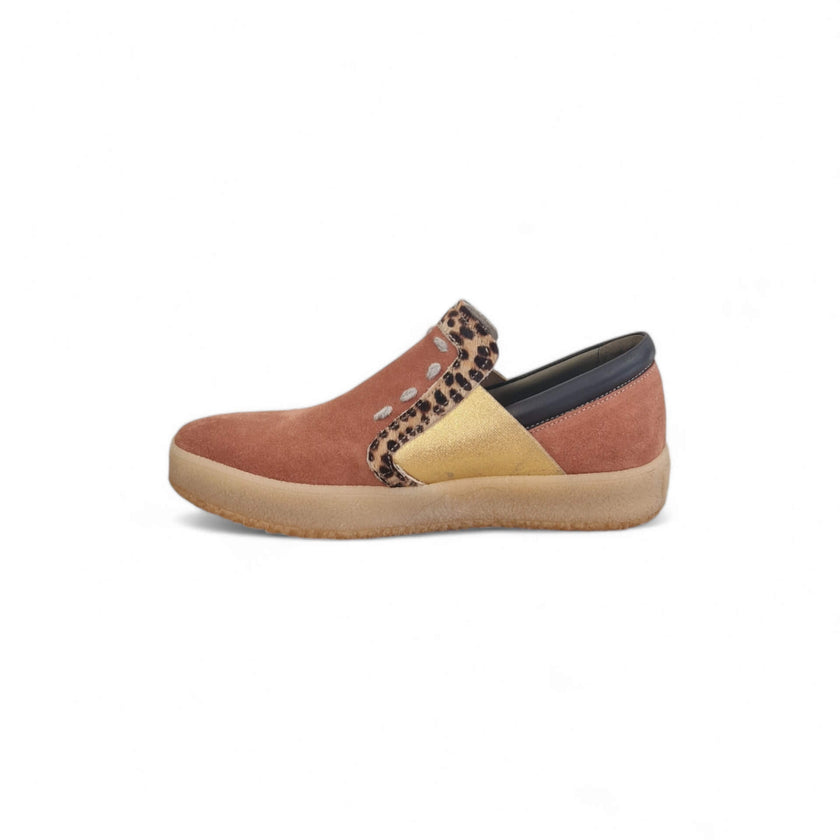 Viola Ricci Regina - slip on in pelle rosa antico animalier - smith Offerta