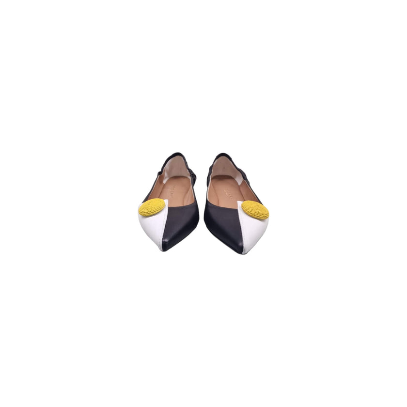 Viola Ricci Venus - Ballerina in pelle nero - bianco Online