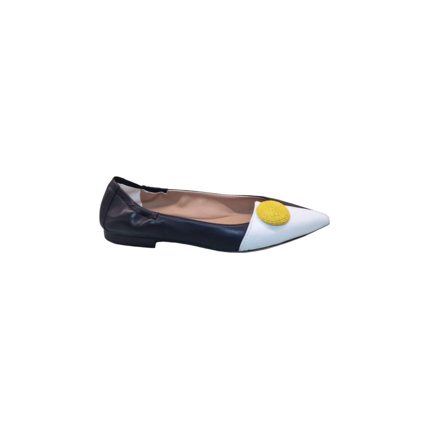 Viola Ricci Venus - Ballerina in pelle nero - bianco Online