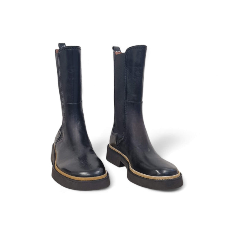 Viola Ricci Alice - Stivale beatles in pelle nera Outlet