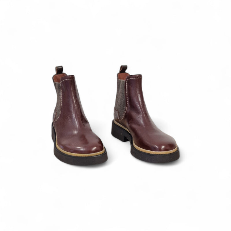Viola Ricci Alice - Stivaletto beatles pelle mogano Offerte