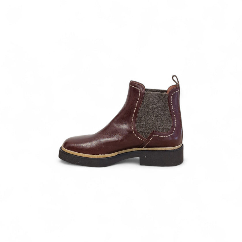 Viola Ricci Alice - Stivaletto beatles pelle mogano Offerte