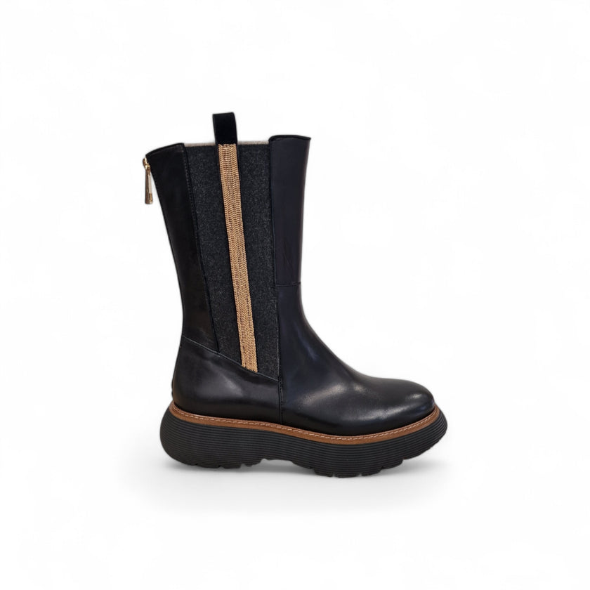 Viola Ricci Gio - Stivale in pelle Nero - Kombat Vendita