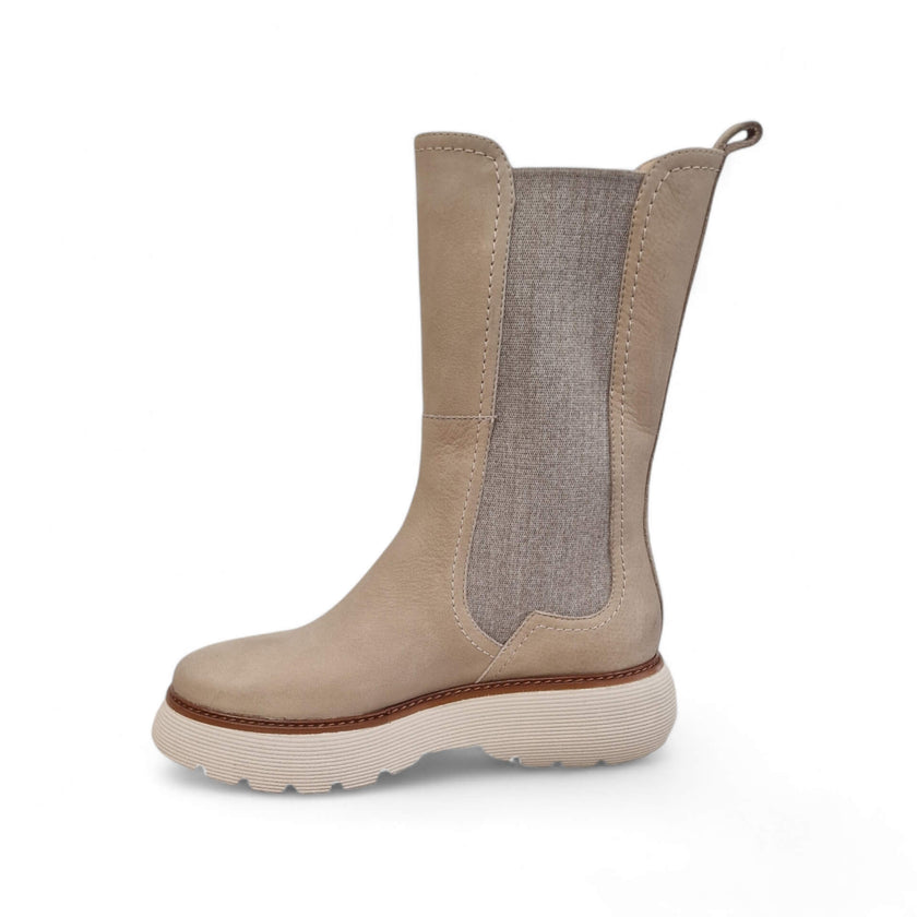 Viola Ricci Sally - Stivale in pelle beige Fino Al -60%