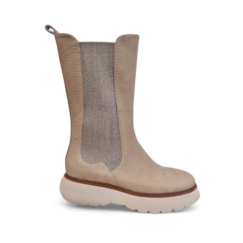Viola Ricci Sally - Stivale in pelle beige Fino Al -60%