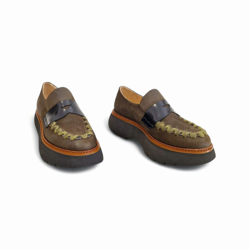 Viola Ricci Polly - mocassino in pelle - verde Offerte