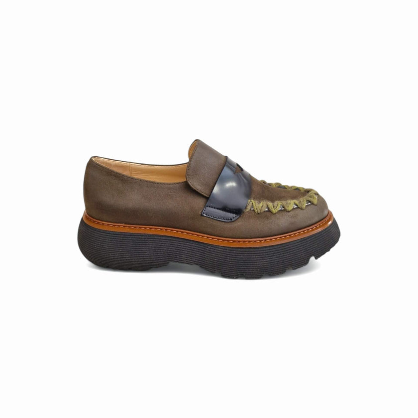 Viola Ricci Polly - mocassino in pelle - verde Offerte