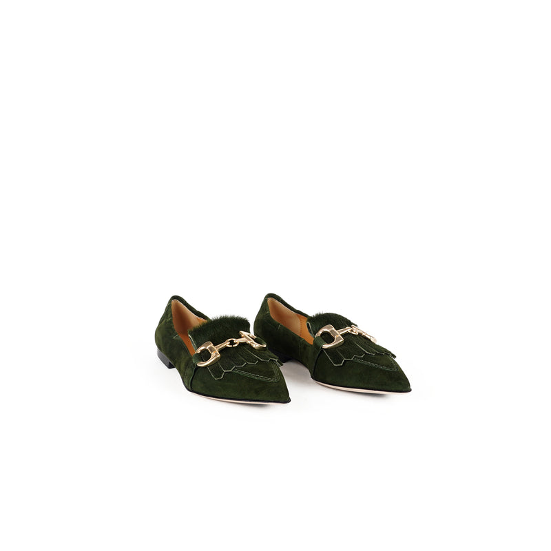 Viola Ricci Venus - Mocassino in camoscio Verde Moda