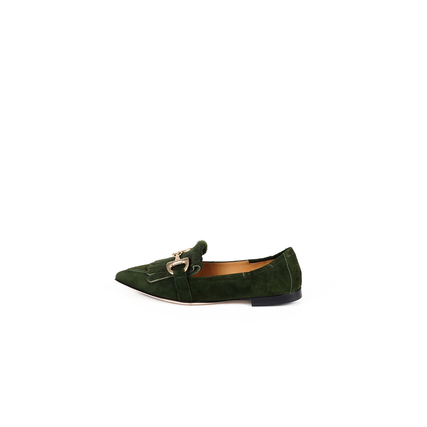 Viola Ricci Venus - Mocassino in camoscio Verde Moda