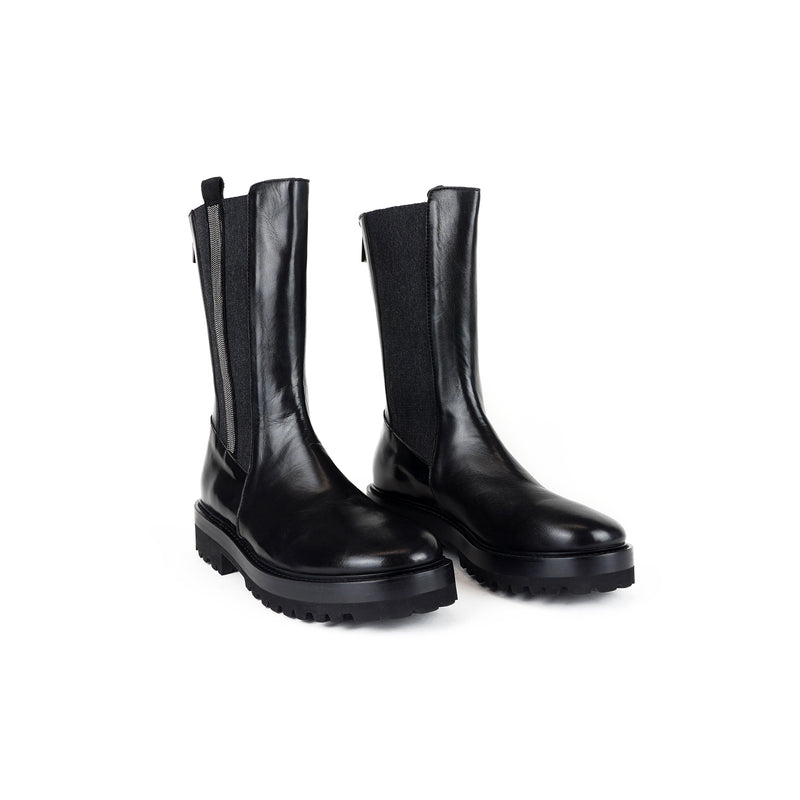 Viola Ricci Sally - Stivale in pelle Nero Italy