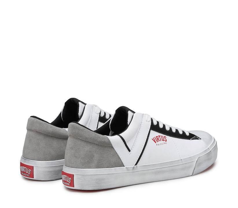 ﻿VIRTUS PALESTRE Rubby Low Leather/Suede white/Grey I Più Venduti