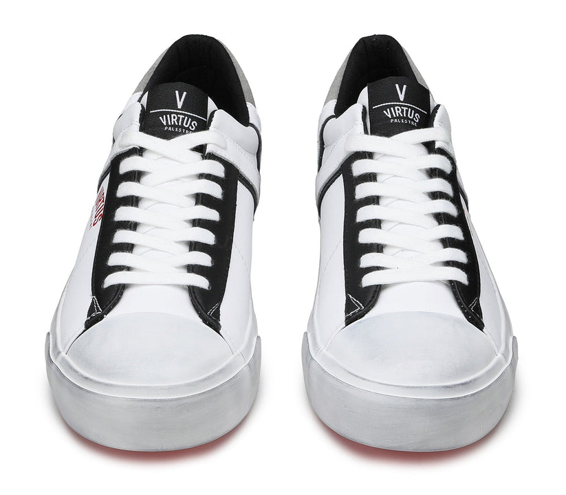 ﻿VIRTUS PALESTRE Rubby Low Leather/Suede white/Grey I Più Venduti