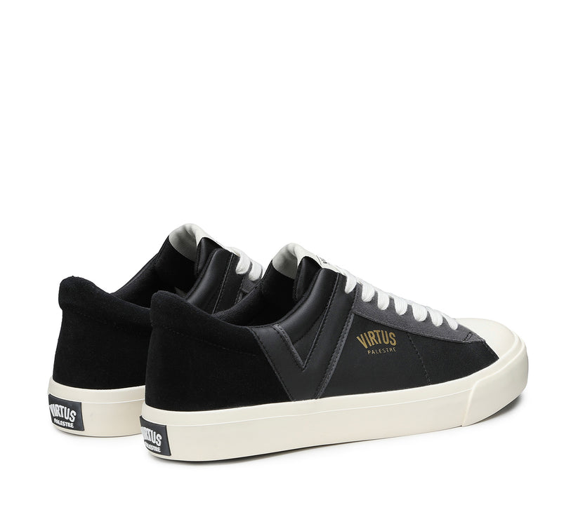 VIRTUS PALESTRE Rubby Low Leather/Suede Black Negozio