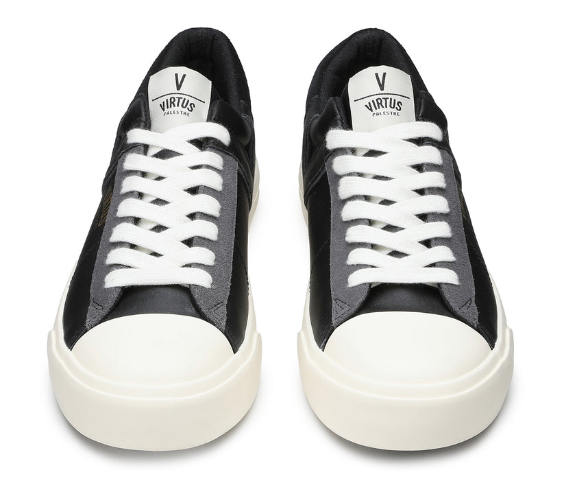 VIRTUS PALESTRE Rubby Low Leather/Suede Black Negozio