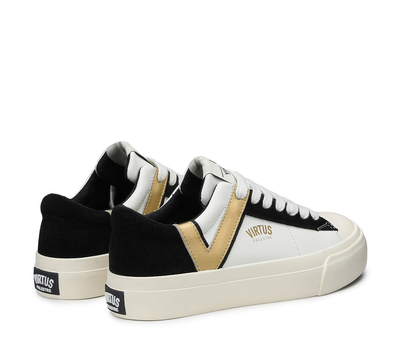 VIRTUS PALESTRE Rubby Low Leather/suede off white/black-gold 2025