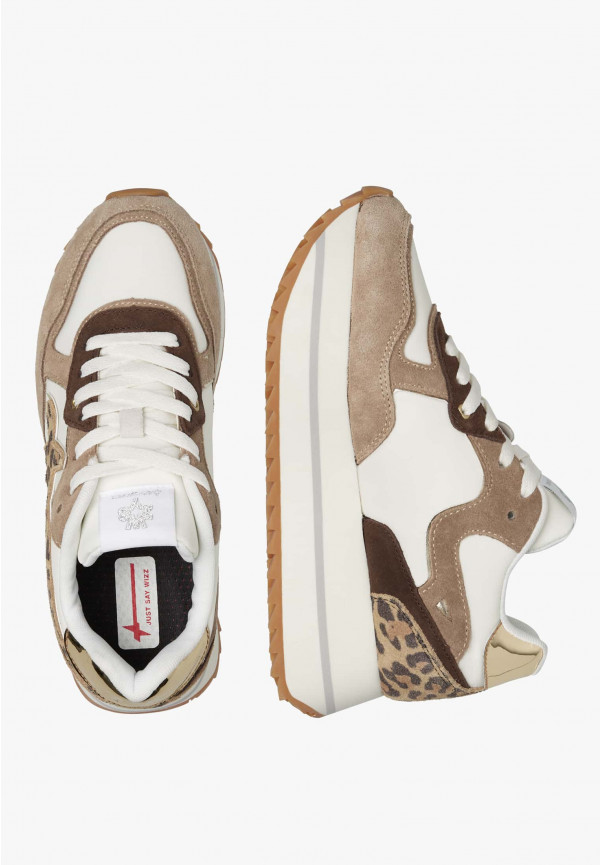 W6yz Sneakers in tessuto tecnico e suede Tortora -DEVA W Italia