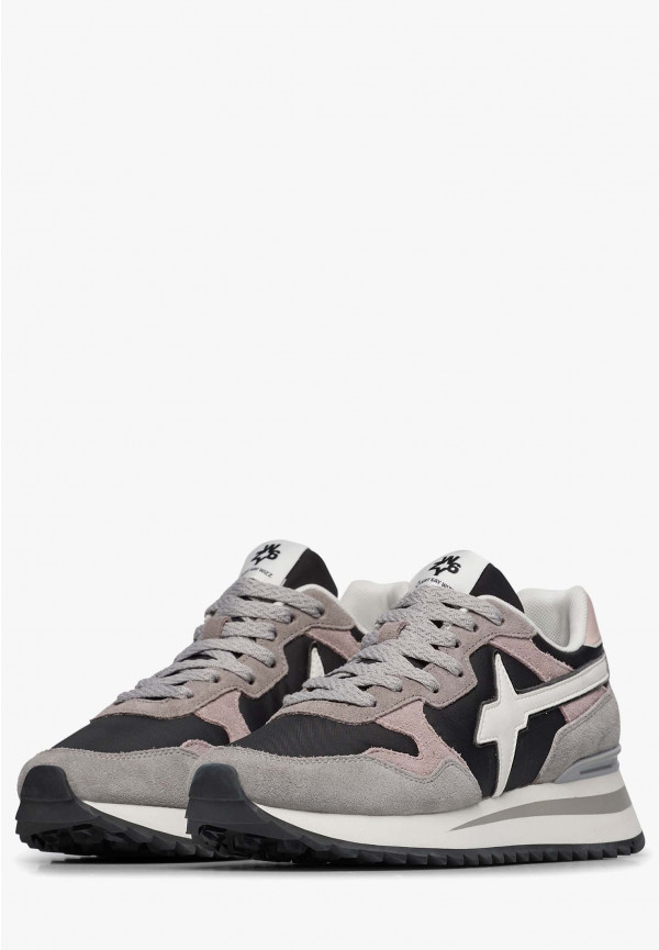 W6yz Sneakers in tessuto tecnico e suede Grigio -YAK-W Nuovo