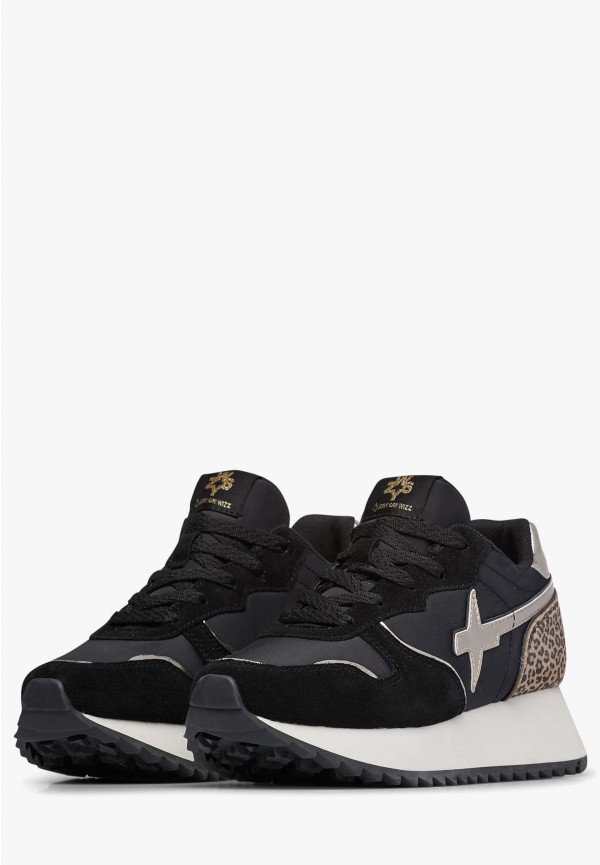 W6yz Sneakers in suede e tessuto tecnico Rosa -JET-W Soddisfazione Garantita