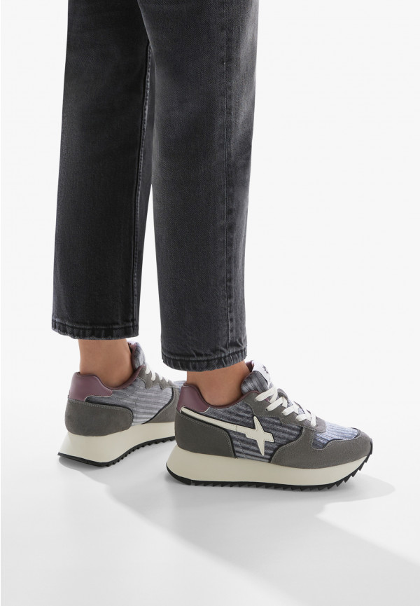 W6yz Sneakers in pelle e suede Antracite -JET-W Qualità Garantita