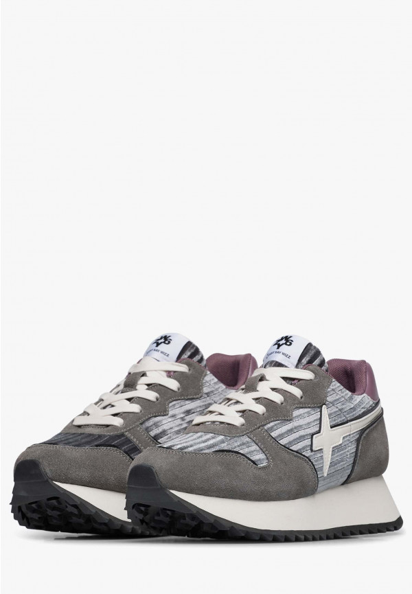 W6yz Sneakers in pelle e suede Antracite -JET-W Qualità Garantita
