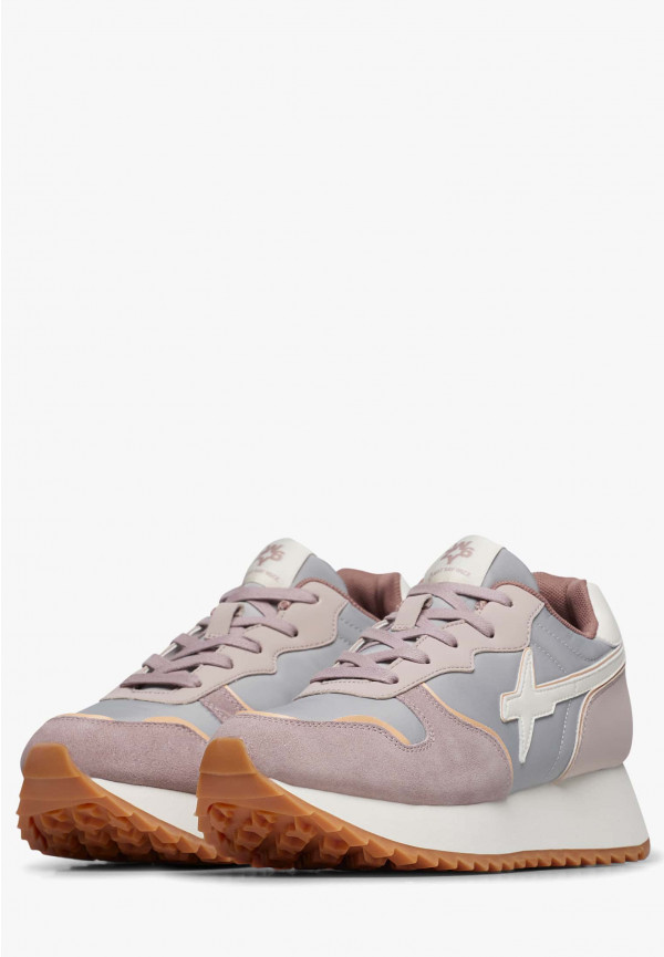 W6yz Sneakers in suede e tessuto tecnico Rosa -JET-W Negozi Online