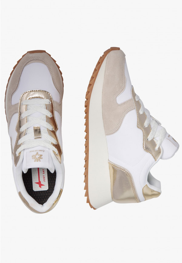 W6yz Sneakers in suede e tessuto tecnico Bianco-Platino -JET-W Consegna Veloce