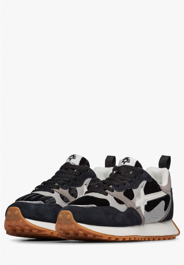 W6yz Sneakers in suede e tessuto tecnico Nero -LOOP-W Fino Al -60%